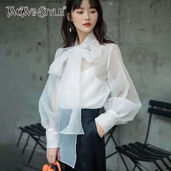 white perspective blouse for women bow collar long sleeve casual shirts female fashionable clothing spring 210423
white perspective blouse for women bow collar long sleeve casual shirts female fashionable clothing spring 210423