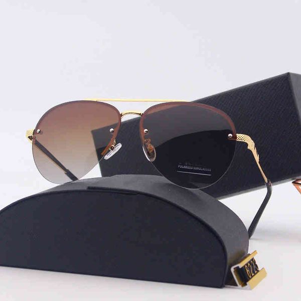 sunglasses new metal polarized personality frameless trend big toad round driving, White;black
sunglasses new metal polarized personality frameless trend big toad round driving, White;black