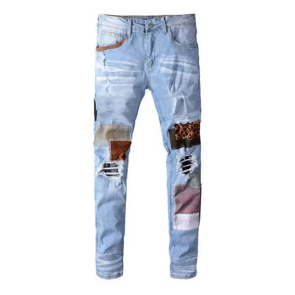 mens hip jeans hop style luxury designer denim pant distressed ripped biker jean slim fit motorcycle men clothing size 28-40 pour hommes pan, Blue
mens hip jeans hop style luxury designer denim pant distressed ripped biker jean slim fit motorcycle men clothing size 28-40 pour hommes pan, Blue