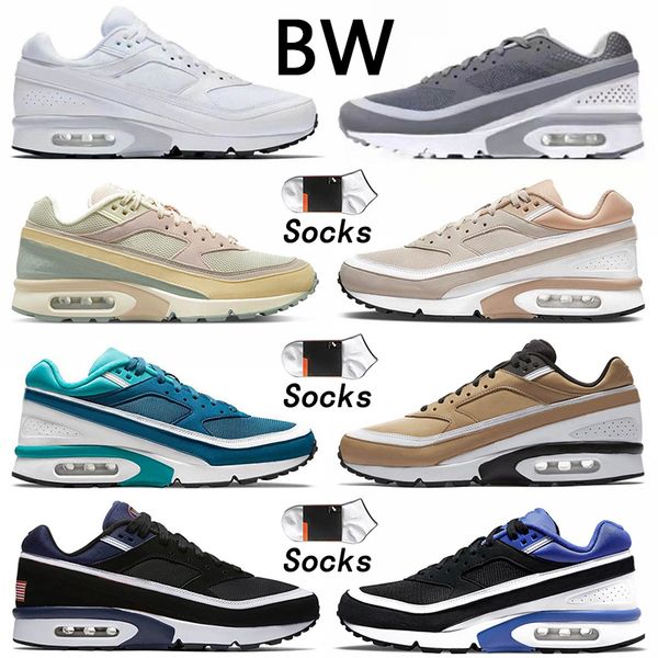 2022 bw running shoes triple white grey blue light stone hemp marina vachetta tan midnight navy persian violet mens women designer og sneake, White;red