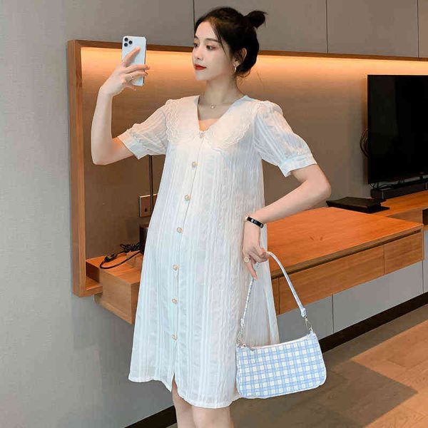 maternity summer sweet dress singlebreasted peter pan collar pregnant woman aline dress fashion pregnancy white dress princess j220628
maternity summer sweet dress singlebreasted peter pan collar pregnant woman aline dress fashion pregnancy white dress princess j220628