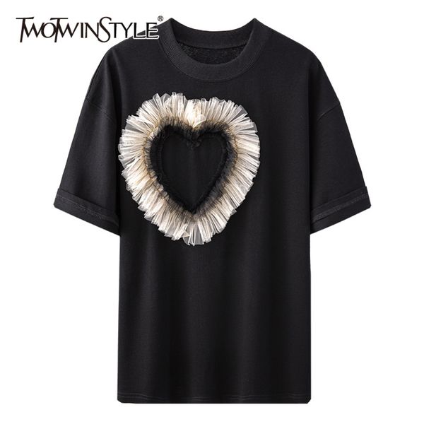 black patchwork mesh for women o neck short sleeve casual t shirts female fashion clothing 210423, White
black patchwork mesh for women o neck short sleeve casual t shirts female fashion clothing 210423, White