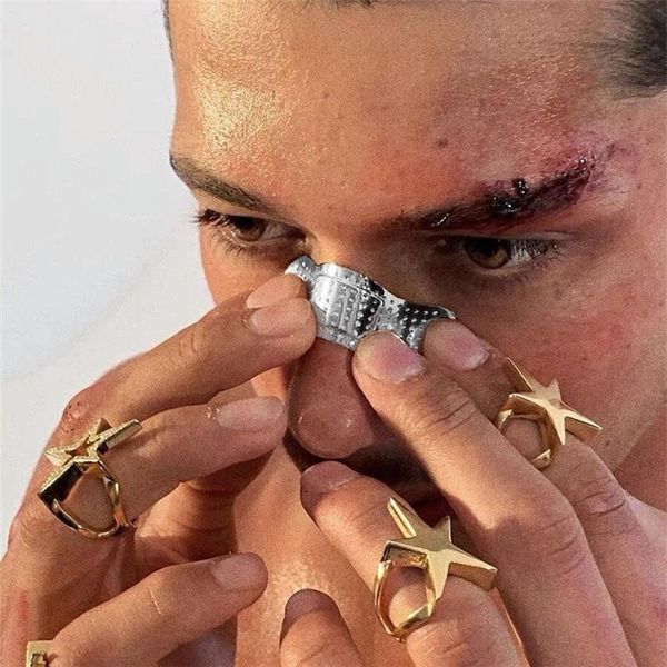 body jewelry 2022 ins european american fashion band-aid nose clip decoration woman girl men party tourism nightclub jewelry accessories, Slivery;golden