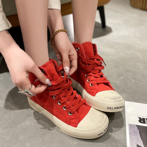 short boots summer new paris couple high-canvas shoes women's lace-up sports casual half drag small dirty shoes, Black
short boots summer new paris couple high-canvas shoes women's lace-up sports casual half drag small dirty shoes, Black