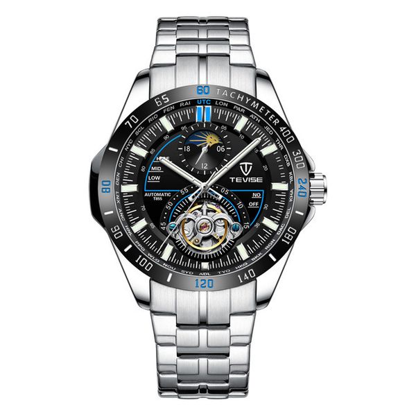 watches luxury tevise stainless steel automatic mechanical tourbillon business wristwatch relogio masculino, Slivery;black
watches luxury tevise stainless steel automatic mechanical tourbillon business wristwatch relogio masculino, Slivery;black