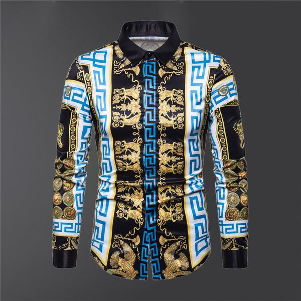 2022 spring and autumn new european and american noble court wind contrast pattern 3d printing high-end men's long sleeve shirt tide de, White;black
2022 spring and autumn new european and american noble court wind contrast pattern 3d printing high-end men's long sleeve shirt tide de, White;black