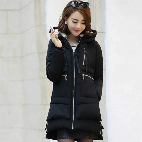 parkas woman winter female coats fashion zipper solid long women winter jacket pockets polyester women down jacket 201126, Black
parkas woman winter female coats fashion zipper solid long women winter jacket pockets polyester women down jacket 201126, Black