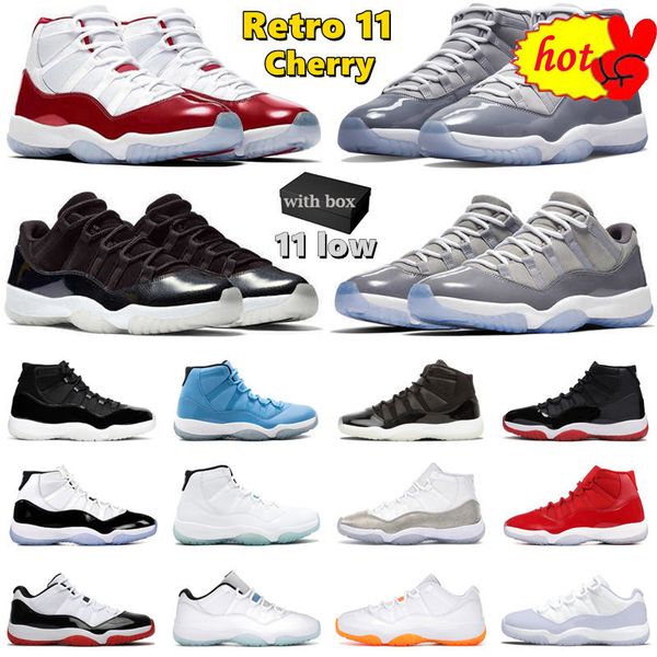 with box 11 11s basketball shoes men women cherry 72- low cool grey 25th anniversary bred pantone pure violet mens trainers sport sneakers, Black
with box 11 11s basketball shoes men women cherry 72- low cool grey 25th anniversary bred pantone pure violet mens trainers sport sneakers, Black