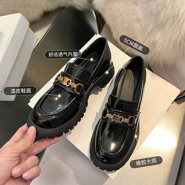 dress shoes designer leather arc de triomphe round head gold buckle 2021 new leather thick soled lefu shoes women's small winter single, Black
dress shoes designer leather arc de triomphe round head gold buckle 2021 new leather thick soled lefu shoes women's small winter single, Black
