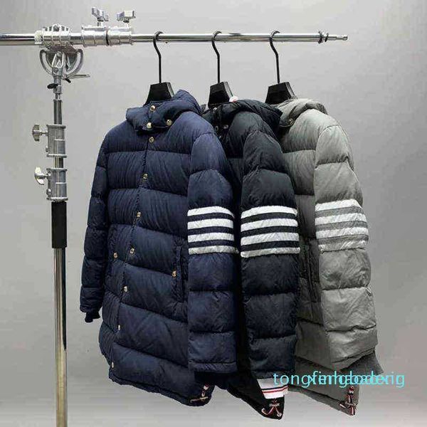 2022 fashion luxury brand men tb down coats loose hooded long jacket outdoor striped solid thick casual winter clothing, Black
2022 fashion luxury brand men tb down coats loose hooded long jacket outdoor striped solid thick casual winter clothing, Black