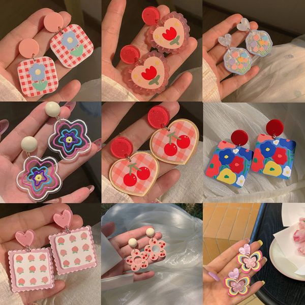 oil painting style colorful flower earrings minority design sense spring and summer earrings female contrast acrylic, Golden;silver
oil painting style colorful flower earrings minority design sense spring and summer earrings female contrast acrylic, Golden;silver