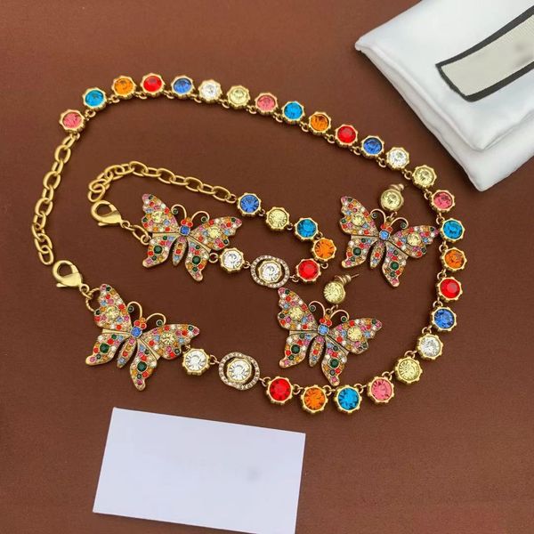 double g butterfly ladies necklace bracelet earring jewelry set brass never fade premium gift for girlfriend official replica, Silver
double g butterfly ladies necklace bracelet earring jewelry set brass never fade premium gift for girlfriend official replica, Silver