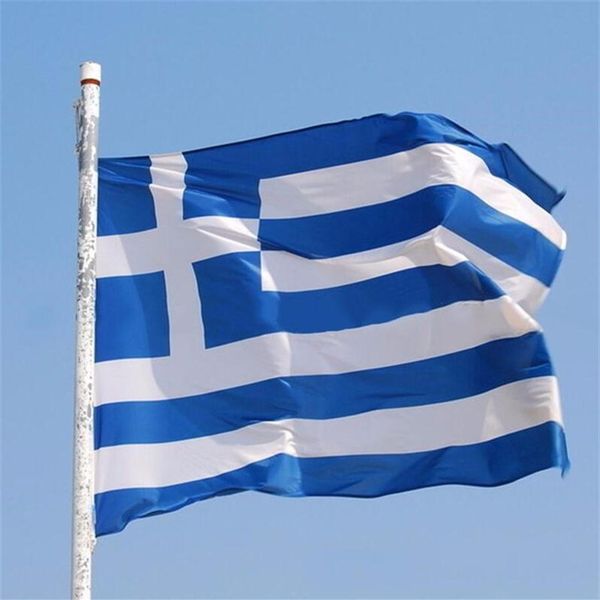 90 150cm greece flag banner - vivid color and uv fade resistant - 100% polyester greek national flags with brass grommets274n
90 150cm greece flag banner - vivid color and uv fade resistant - 100% polyester greek national flags with brass grommets274n