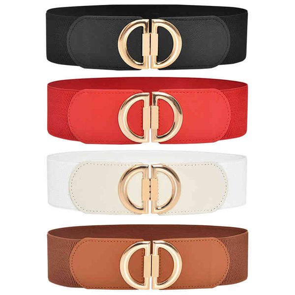 women decorative dress waist with black elastic wide beltluxury brand ladies fashion trend belt 2022 new, Black;brown
women decorative dress waist with black elastic wide beltluxury brand ladies fashion trend belt 2022 new, Black;brown