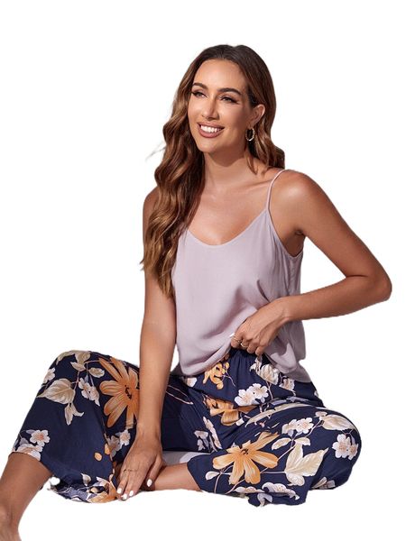 floral print cami pj set s66g#, Black;red
floral print cami pj set s66g#, Black;red