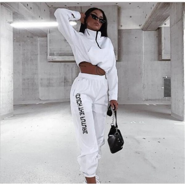 letter print casual workout two piece set women summer fashion zipper long sleeve outfits sporty active wear and pants set t200603, White
letter print casual workout two piece set women summer fashion zipper long sleeve outfits sporty active wear and pants set t200603, White