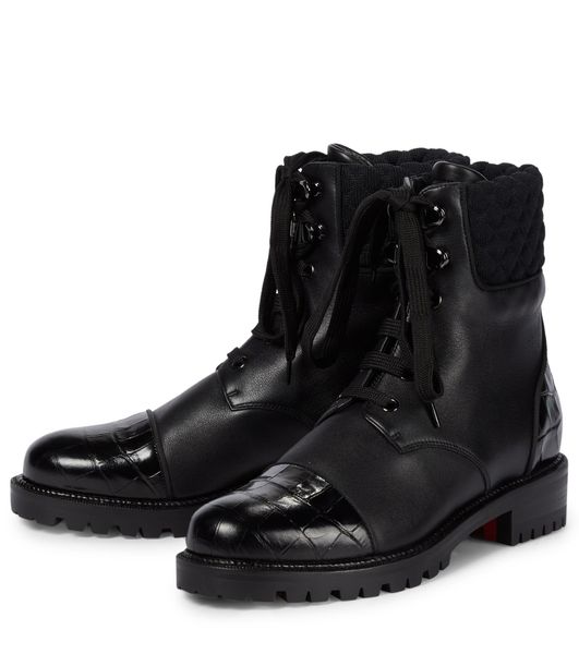 luxury brands lady red bottom boots women ankle boot red sole rubber designer mayr boot spikes leather lace up zip combat flat boots/booties, Black
luxury brands lady red bottom boots women ankle boot red sole rubber designer mayr boot spikes leather lace up zip combat flat boots/booties, Black