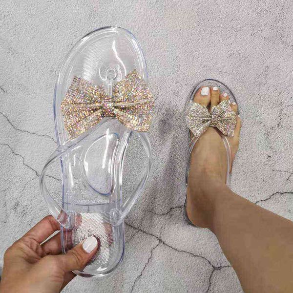 slippers women jelly shoes transparent flip flops beach bow flash bling crystal outside size 36-41 220530, Black
slippers women jelly shoes transparent flip flops beach bow flash bling crystal outside size 36-41 220530, Black