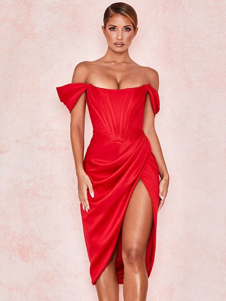 off the shoulder satin corset draped midi dress solid quality women elegant outfit celebrity birthday party dress for girls handbag169, Black;gray
off the shoulder satin corset draped midi dress solid quality women elegant outfit celebrity birthday party dress for girls handbag169, Black;gray