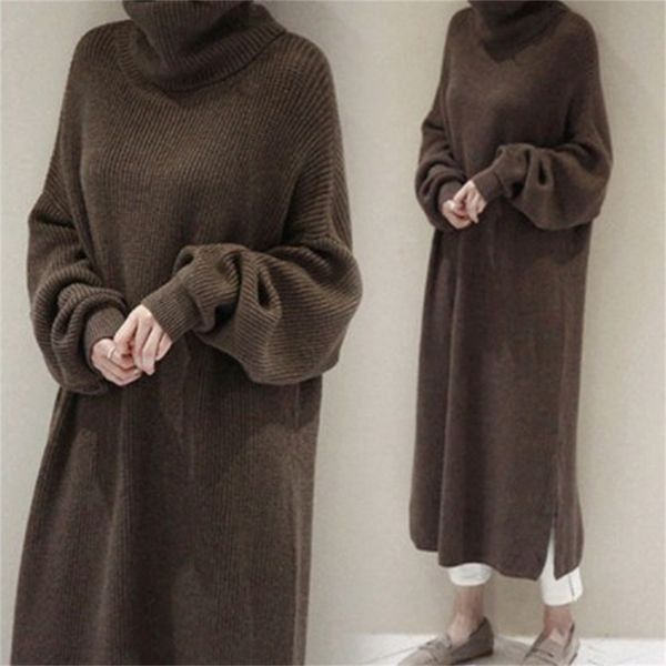 oversize autumn winter knitted dress women turtleneck long sleeve warm sweater dress casual solid loose dress robe femme vestido 201110, Black;gray
oversize autumn winter knitted dress women turtleneck long sleeve warm sweater dress casual solid loose dress robe femme vestido 201110, Black;gray