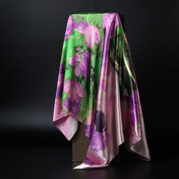 fashion print scarves for women satin kerchief head scarf female 90 90cm square shawls and wraps hijab scarfs ladies, Blue;gray
fashion print scarves for women satin kerchief head scarf female 90 90cm square shawls and wraps hijab scarfs ladies, Blue;gray