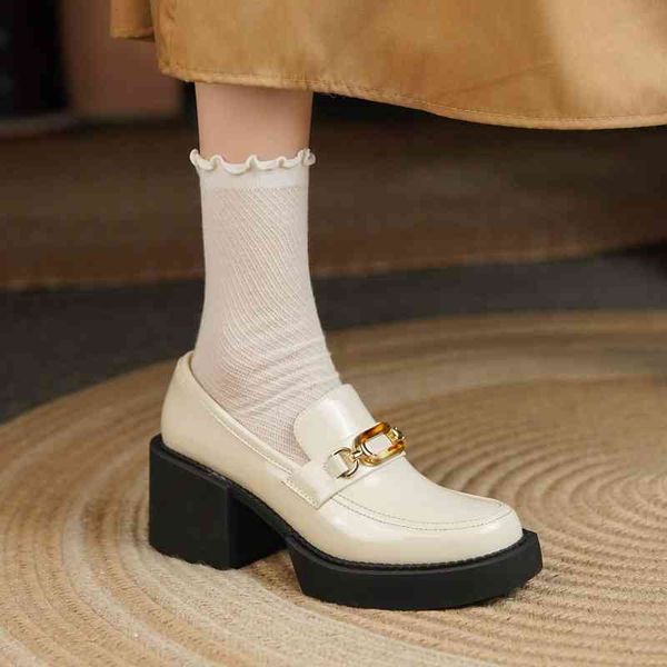 sandals autumn and winter round head simple deep mouth metal decorative thick heel leffer shoes french comfortable single bcck, Black
sandals autumn and winter round head simple deep mouth metal decorative thick heel leffer shoes french comfortable single bcck, Black