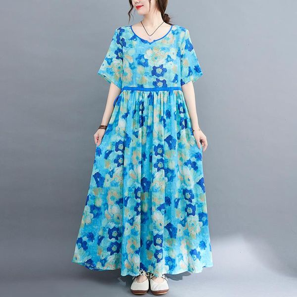 print floral prairie chic vintage travel style dress arrival cotton linen loose women summer holiday casual long, Black;gray
print floral prairie chic vintage travel style dress arrival cotton linen loose women summer holiday casual long, Black;gray