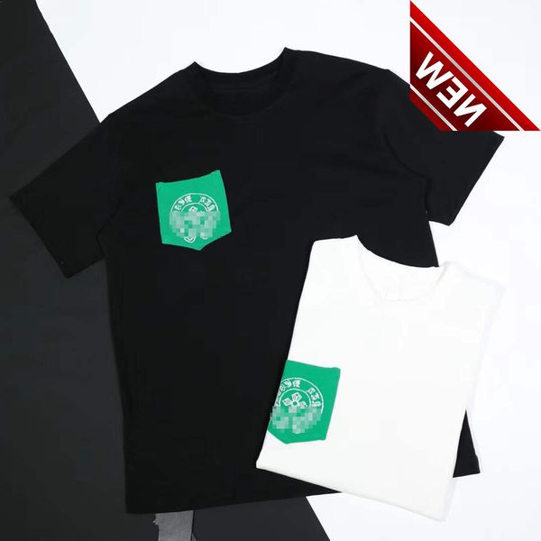 2022 trendy ch green pocket yarn dyed horseshoe t-shirt sanskrit couple short sleeve, White;black
2022 trendy ch green pocket yarn dyed horseshoe t-shirt sanskrit couple short sleeve, White;black