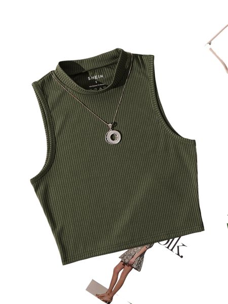 mock neck ribbed knit tank u72e#, White 
mock neck ribbed knit tank u72e#, White