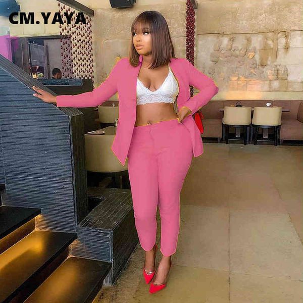 cm yaya elegant women tracksuit solid blazer and pants suit matching two 2piece set office lady in outfits sweatsuit j220813, White;black
cm yaya elegant women tracksuit solid blazer and pants suit matching two 2piece set office lady in outfits sweatsuit j220813, White;black