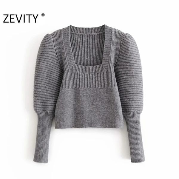 zevity women high street square collar knitting sweater female puff sleeve casual slim sweater chic retro pullover s414 201221, White;black
zevity women high street square collar knitting sweater female puff sleeve casual slim sweater chic retro pullover s414 201221, White;black
