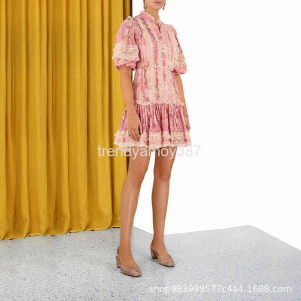 casual dresses z heavy industry stitching lace flounce lantern sleeve large swing printing and dyeing dress zim nanyou, Black;gray
casual dresses z heavy industry stitching lace flounce lantern sleeve large swing printing and dyeing dress zim nanyou, Black;gray