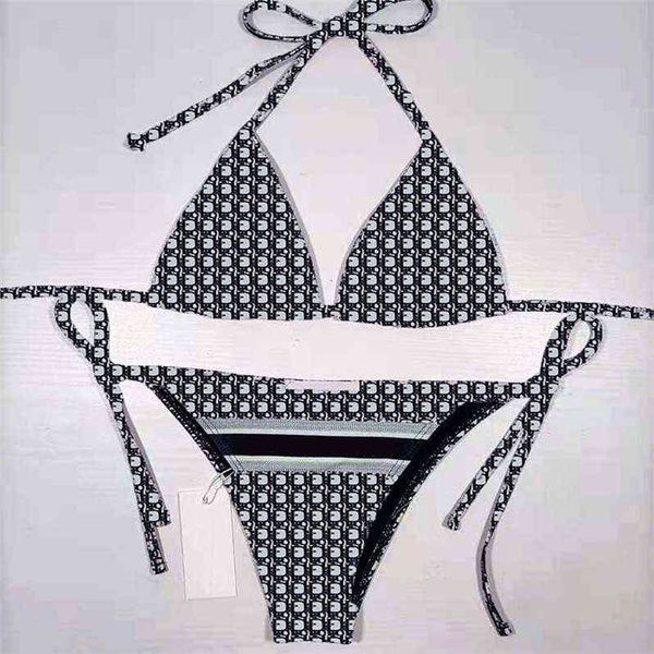 full letters printed bikini sets women swimwear designer split swimsuit elastic soft swimming suit for holiday, White;black
full letters printed bikini sets women swimwear designer split swimsuit elastic soft swimming suit for holiday, White;black