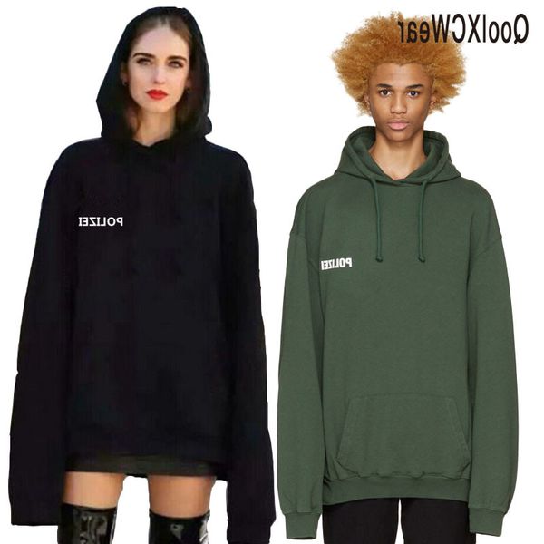 wholesale- 2017 sweatshirt oversized green polizei 16ss embroidered hoodie with letters men women hiphop hoodies streetwear urban clothes, Black
wholesale- 2017 sweatshirt oversized green polizei 16ss embroidered hoodie with letters men women hiphop hoodies streetwear urban clothes, Black