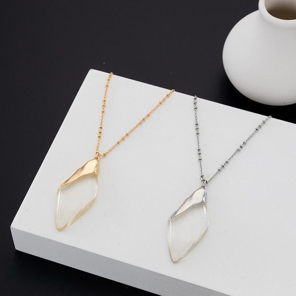 pendant necklaces jaeeyin 2022 fashion statement jewelry gold color metal clear resin rhombus bean chain gift women girls, Silver
pendant necklaces jaeeyin 2022 fashion statement jewelry gold color metal clear resin rhombus bean chain gift women girls, Silver