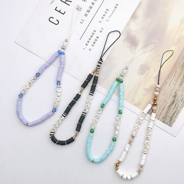 custom fashion accessories color soft pottery love mobile phone chain handmade diy beaded phone rope jewelry, Silver
custom fashion accessories color soft pottery love mobile phone chain handmade diy beaded phone rope jewelry, Silver