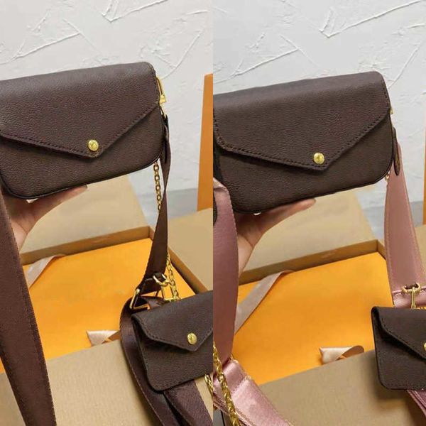 designer fashion handbag ladies original date code three-piece suit wallet handheld shoulder messenger bag multi handb, Brown;gray
designer fashion handbag ladies original date code three-piece suit wallet handheld shoulder messenger bag multi handb, Brown;gray