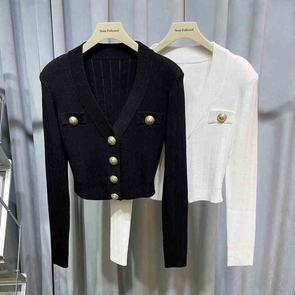 women's knits & tees texture stick knitted cardigan female slim 22 early spring heavy industry woven v-neck long sleeve gold button swe, White
women's knits & tees texture stick knitted cardigan female slim 22 early spring heavy industry woven v-neck long sleeve gold button swe, White
