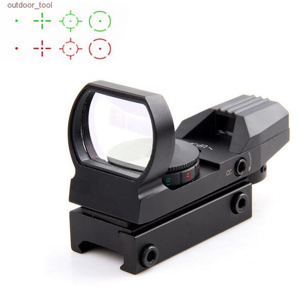 

20/11mm tactical holographic riflescope reflex 4 reticle rail hunting optics red green dot sight tactical sight scope with mount