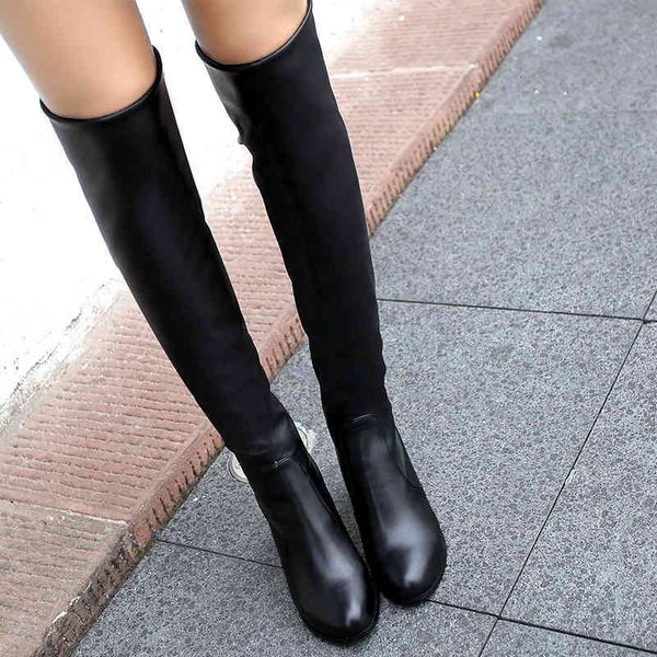 women over boots the knee high ashion pu leather square heel pointed toe motorcycle size 34-43 xy7t, Black
women over boots the knee high ashion pu leather square heel pointed toe motorcycle size 34-43 xy7t, Black