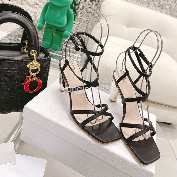 sandals high end high-quality high-heeled sandals women's summer middle heel design sense of fashion one-sided shoes, Black
sandals high end high-quality high-heeled sandals women's summer middle heel design sense of fashion one-sided shoes, Black