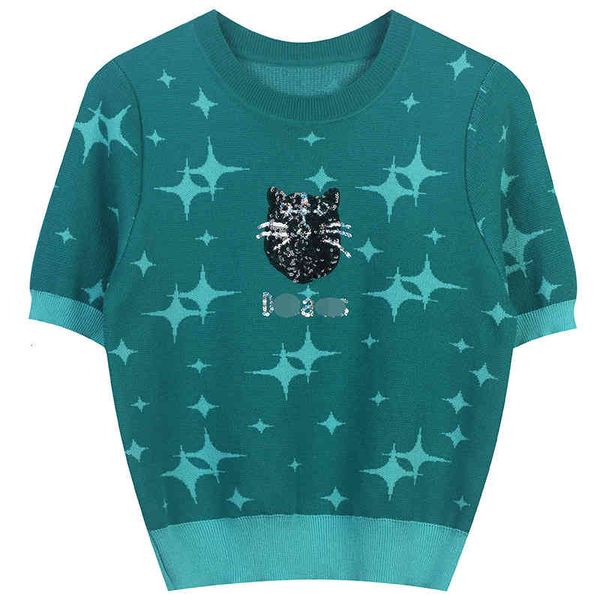 women's sweaters t-shirt women's spring 2022 contrast star jacquard cartoon cat sequin embroidery temperament pullover wwgu, White;black
women's sweaters t-shirt women's spring 2022 contrast star jacquard cartoon cat sequin embroidery temperament pullover wwgu, White;black