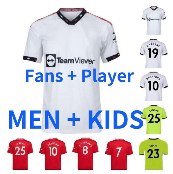 22 23 sancho manchester soccer jerseys 2022 2023 b.fernandes antony eriksen casemiro martinez rashford football shirt men kids kit shirts fa, Black;yellow
22 23 sancho manchester soccer jerseys 2022 2023 b.fernandes antony eriksen casemiro martinez rashford football shirt men kids kit shirts fa, Black;yellow