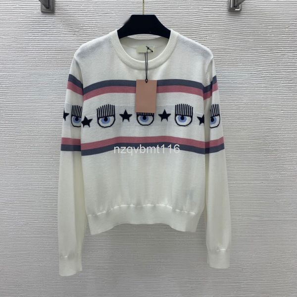 women's knits & tees age reducing cute eyelashes pentagonal star print stripe contrast round neck pullover sweater bottomed top, White
women's knits & tees age reducing cute eyelashes pentagonal star print stripe contrast round neck pullover sweater bottomed top, White