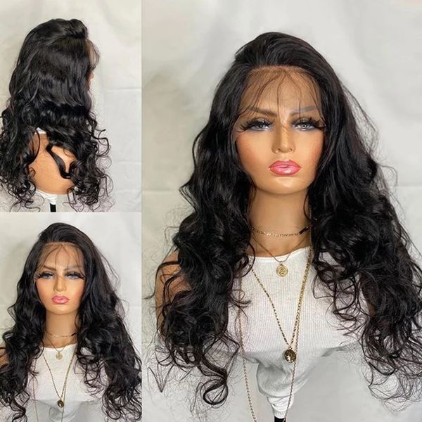 natural black long body wave glueless lace front wigs for women synthetic hair wig pre plucked daily wear t part
natural black long body wave glueless lace front wigs for women synthetic hair wig pre plucked daily wear t part