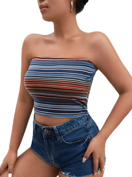 block striped tube e4pn#, White
block striped tube e4pn#, White