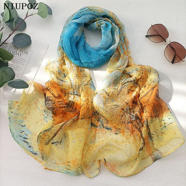 women foulard bandana elegant gradient color life tree flower chiffon georgette scarf long shawl summer multiple colour 220704, Blue;gray
women foulard bandana elegant gradient color life tree flower chiffon georgette scarf long shawl summer multiple colour 220704, Blue;gray