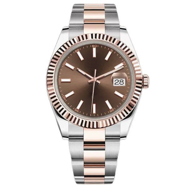men's watch size 41mm sport movement 904l stainless steel oyster rose gold bracelet luminous water resistant watchs, Slivery;brown
men's watch size 41mm sport movement 904l stainless steel oyster rose gold bracelet luminous water resistant watchs, Slivery;brown
