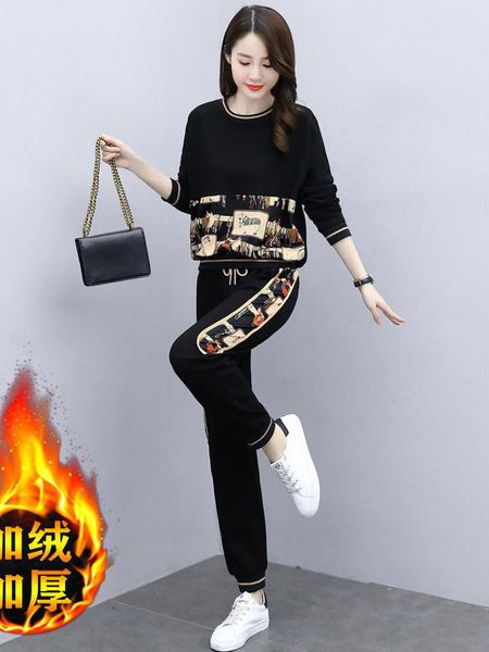 running sets fitness suit women's 2022 autumn printed long-sleeved jacket workout gym trousers female two-piece clothing, Black;blue
running sets fitness suit women's 2022 autumn printed long-sleeved jacket workout gym trousers female two-piece clothing, Black;blue