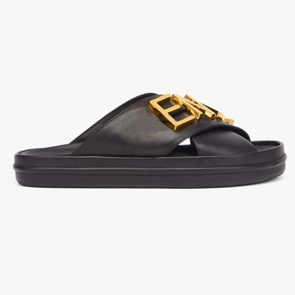 Women Flat Slipper Pink Leather Slides Designer Lady Sandals Golden Metal Letter Slip On Slippers With Box, Chocolate
Women Flat Slipper Pink Leather Slides Designer Lady Sandals Golden Metal Letter Slip On Slippers With Box, Chocolate